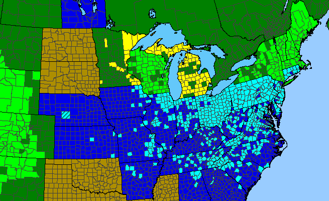 The range of Veronica serpyllifolia
